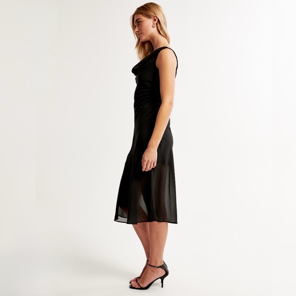cowl neck midi dress - Picture 4 of 9